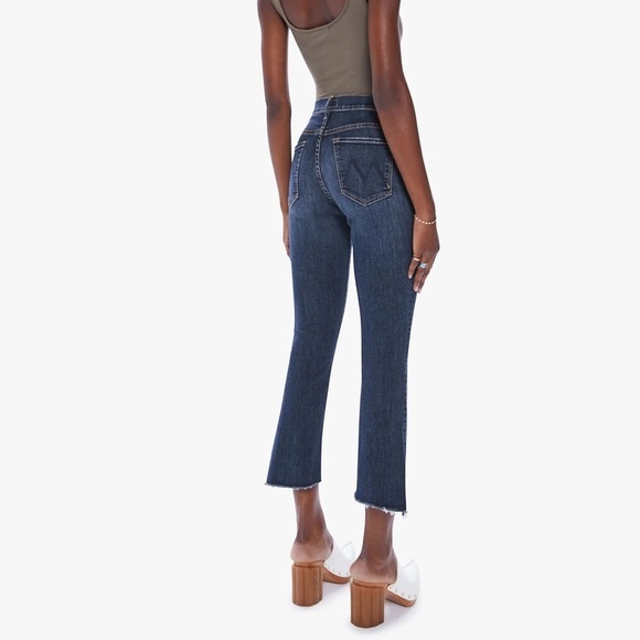 MOTHER The Insider Crop Step Fray In Teaming Up Jeans Size 26 Boot Cut - Picture 2 of 14